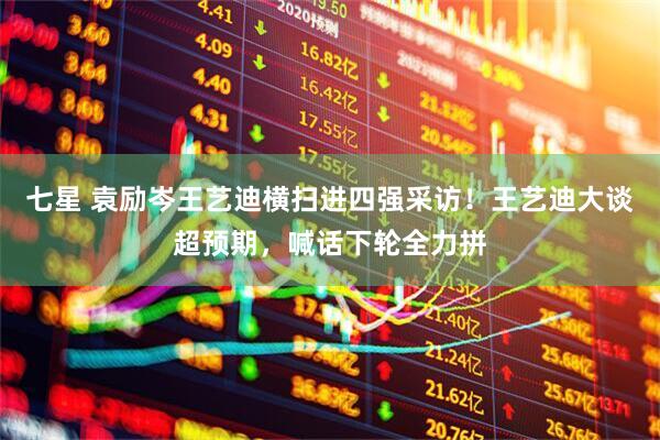 七星 袁励岑王艺迪横扫进四强采访！王艺迪大谈超预期，喊话下轮全力拼